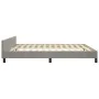 Light gray velvet bed frame with headboard 180x200cm by vidaXL, Beds and slatted bases - Ref: Foro24-3125891, Price: 245,62 €...