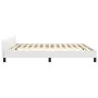 White synthetic leather headboard bed frame 180x200 cm by vidaXL, Beds and slatted bases - Ref: Foro24-3125464, Price: 262,32...