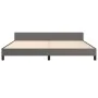 Bed frame with headboard gray synthetic leather 200x200 cm by vidaXL, Beds and slatted bases - Ref: Foro24-3125473, Price: 23...