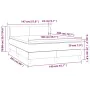 Box spring bed with black fabric mattress 140x200 cm by vidaXL, Beds and slatted bases - Ref: Foro24-3126087, Price: 458,76 €...