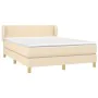 Boxspringbett mit cremefarbener Stoffmatratze 140x200 cm von vidaXL, Betten und Lattenroste - Ref: Foro24-3126650, Preis: 452...