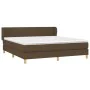 Box spring bed with dark brown fabric mattress 180x200 cm by vidaXL, Beds and slatted bases - Ref: Foro24-3126824, Price: 548...