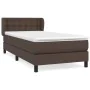 Box spring bed with brown synthetic leather mattress 80x200 cm by vidaXL, Beds and slatted bases - Ref: Foro24-3127280, Price...