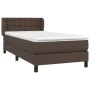 Box spring bed with brown synthetic leather mattress 80x200 cm by vidaXL, Beds and slatted bases - Ref: Foro24-3127280, Price...