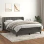 Box spring bed with dark gray velvet mattress 140x190 cm by vidaXL, Beds and slatted bases - Ref: Foro24-3127728, Price: 439,...