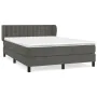 Boxspringbett mit dunkelgrauer Samtmatratze 140x190 cm von vidaXL, Betten und Lattenroste - Ref: Foro24-3127728, Preis: 439,4...