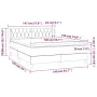 Box spring bed with light gray velvet mattress 140x190 cm by vidaXL, Beds and slatted bases - Ref: Foro24-3127667, Price: 486...