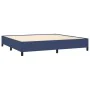 Box spring bed with blue fabric mattress 200x200 cm by vidaXL, Beds and slatted bases - Ref: Foro24-3127835, Price: 760,68 €,...