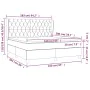 Box spring bed with light gray fabric mattress 160x200 cm by vidaXL, Beds and slatted bases - Ref: Foro24-3128213, Price: 630...