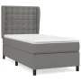 Box spring bed with dark gray fabric mattress 90x190 cm by vidaXL, Beds and slatted bases - Ref: Foro24-3128246, Price: 363,4...