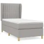 Box spring bed with light gray fabric mattress 90x190 cm by vidaXL, Beds and slatted bases - Ref: Foro24-3128645, Price: 353,...