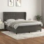 Boxspringbett mit dunkelgrauer Samtmatratze 160x200 cm von vidaXL, Betten und Lattenroste - Ref: Foro24-3129400, Preis: 598,5...