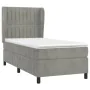 Boxspringbett mit hellgrauer Samtmatratze 80x200 cm von vidaXL, Betten und Lattenroste - Ref: Foro24-3129297, Preis: 321,67 €...