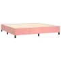 Box spring bed with pink velvet mattress 200x200 cm by vidaXL, Beds and slatted bases - Ref: Foro24-3129236, Price: 658,40 €,...