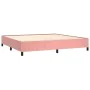 Box spring bed with pink velvet mattress 200x200 cm by vidaXL, Beds and slatted bases - Ref: Foro24-3129416, Price: 689,75 €,...