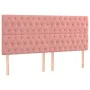 Box spring bed with pink velvet mattress 200x200 cm by vidaXL, Beds and slatted bases - Ref: Foro24-3129416, Price: 689,75 €,...