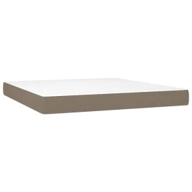 Cama box spring con colchón tela gris taupe 180x200 cm de vidaXL, Camas y somieres - Ref: Foro24-3130053, Precio: 570,27 €, D...