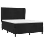 Box spring bed with black velvet mattress 140x190 cm by vidaXL, Beds and slatted bases - Ref: Foro24-3129269, Price: 512,34 €...