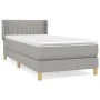 Box spring bed with light gray fabric mattress 100x200 cm by vidaXL, Beds and slatted bases - Ref: Foro24-3130409, Price: 324...