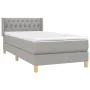 Boxspringbett mit hellgrauer Stoffmatratze 100x200 cm von vidaXL, Betten und Lattenroste - Ref: Foro24-3130489, Preis: 327,24...