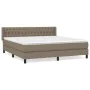 Box spring bed with taupe gray fabric mattress 180x200 cm by vidaXL, Beds and slatted bases - Ref: Foro24-3129973, Price: 583...