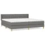 Box spring bed with dark gray fabric mattress 200x200 cm by vidaXL, Beds and slatted bases - Ref: Foro24-3130538, Price: 556,...