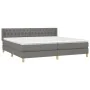 Box spring bed with dark gray fabric mattress 200x200 cm by vidaXL, Beds and slatted bases - Ref: Foro24-3130538, Price: 556,...