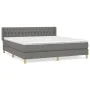 Box spring bed with dark gray fabric mattress 180x200 cm by vidaXL, Beds and slatted bases - Ref: Foro24-3130530, Price: 559,...