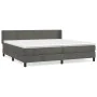 Box spring bed with dark gray velvet mattress 200x200 cm by vidaXL, Beds and slatted bases - Ref: Foro24-3130860, Price: 610,...