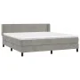 Box spring bed with light gray velvet mattress 160x200 cm by vidaXL, Beds and slatted bases - Ref: Foro24-3130847, Price: 498...