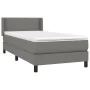 Box spring bed with dark gray fabric mattress 90x200 cm by vidaXL, Beds and slatted bases - Ref: Foro24-3129602, Price: 302,0...