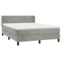 Boxspringbett mit hellgrauer Samtmatratze 140x190 cm von vidaXL, Betten und Lattenroste - Ref: Foro24-3130835, Preis: 476,33 ...