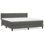 Box spring bed with dark gray velvet mattress 180x200 cm by vidaXL, Beds and slatted bases - Ref: Foro24-3131154, Price: 552,...