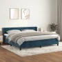 Box spring bed with dark blue velvet mattress 200x200 cm by vidaXL, Beds and slatted bases - Ref: Foro24-3131103, Price: 610,...