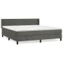 Boxspringbett mit dunkelgrauer Samtmatratze 160x200 cm von vidaXL, Betten und Lattenroste - Ref: Foro24-3131088, Preis: 488,0...