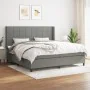 Cama box spring con colchón tela gris oscuro 200x200 cm de vidaXL, Camas y somieres - Ref: Foro24-3131458, Precio: 714,02 €, ...