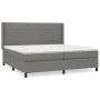 Cama box spring con colchón tela gris oscuro 200x200 cm de vidaXL, Camas y somieres - Ref: Foro24-3131458, Precio: 714,02 €, ...