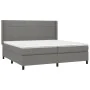 Cama box spring con colchón tela gris oscuro 200x200 cm de vidaXL, Camas y somieres - Ref: Foro24-3131458, Precio: 714,02 €, ...