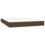 Cama box spring con colchón tela marrón oscuro 140x200 cm de vidaXL, Camas y somieres - Ref: Foro24-3131676, Precio: 557,14 €...