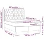 Cama box spring con colchón tela marrón oscuro 140x200 cm de vidaXL, Camas y somieres - Ref: Foro24-3131676, Precio: 557,14 €...