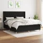 Box spring bed with black fabric mattress 160x200 cm by vidaXL, Beds and slatted bases - Ref: Foro24-3132243, Price: 612,83 €...