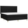 Box spring bed with black fabric mattress 160x200 cm by vidaXL, Beds and slatted bases - Ref: Foro24-3132243, Price: 612,83 €...