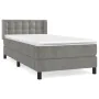 Boxspringbett mit hellgrauer Samtmatratze 100x200 cm von vidaXL, Betten und Lattenroste - Ref: Foro24-3131183, Preis: 354,09 ...