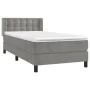 Boxspringbett mit hellgrauer Samtmatratze 100x200 cm von vidaXL, Betten und Lattenroste - Ref: Foro24-3131183, Preis: 354,09 ...