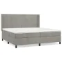 Box spring bed with light gray velvet mattress 200x200 cm by vidaXL, Beds and slatted bases - Ref: Foro24-3132579, Price: 695...