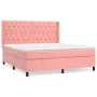 Boxspringbett mit rosa Samtmatratze 160x200 cm von vidaXL, Betten und Lattenroste - Ref: Foro24-3132872, Preis: 585,07 €, Rab...