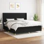 Box spring bed with black fabric mattress 200x200 cm by vidaXL, Beds and slatted bases - Ref: Foro24-3132019, Price: 714,19 €...