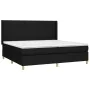 Box spring bed with black fabric mattress 200x200 cm by vidaXL, Beds and slatted bases - Ref: Foro24-3132019, Price: 714,19 €...