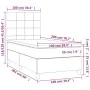 Boxspringbettmatratze und LED-Leuchten hellgrauer Stoff 100x200 cm von vidaXL, Betten und Lattenroste - Ref: Foro24-3134853, ...