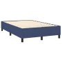 Box spring bed with mattress and LED blue fabric 120x200 cm by vidaXL, Beds and slatted bases - Ref: Foro24-3134867, Price: 4...